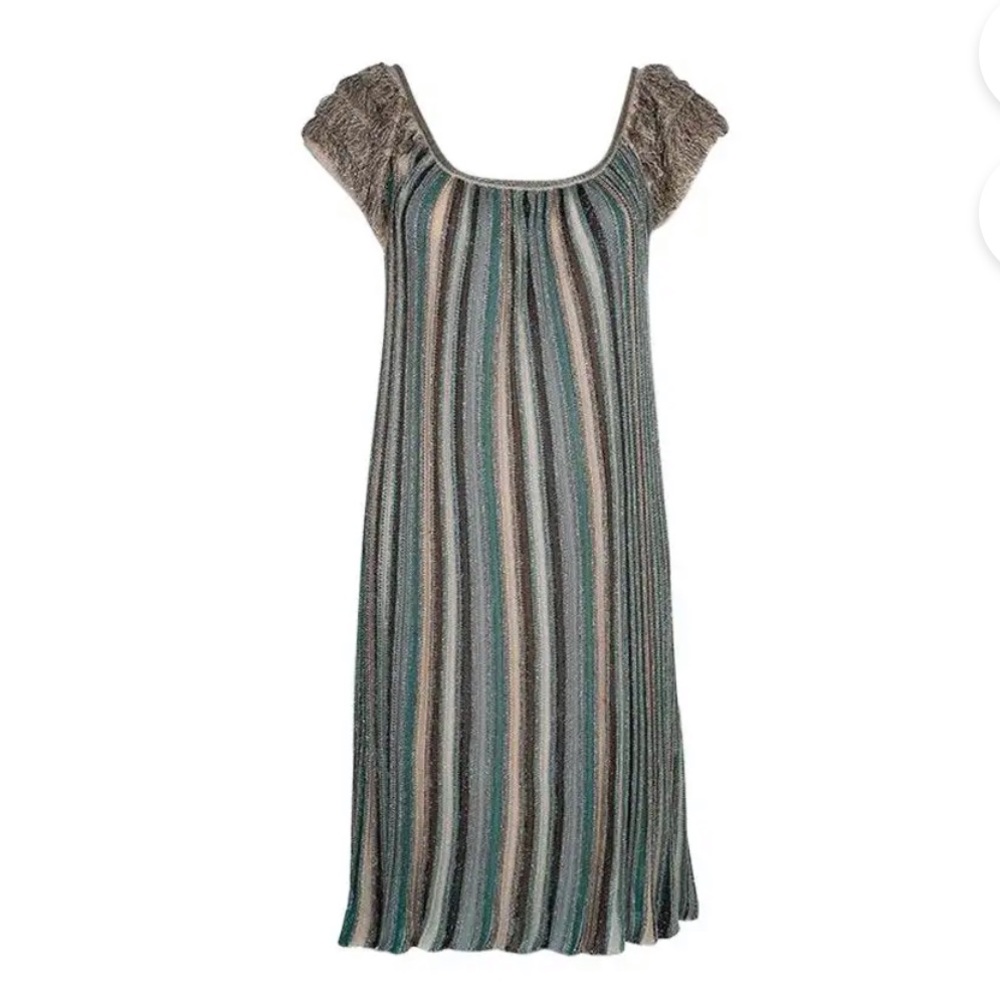 NWT New M MISSONI Multicolor Lurex Knit Dress 2